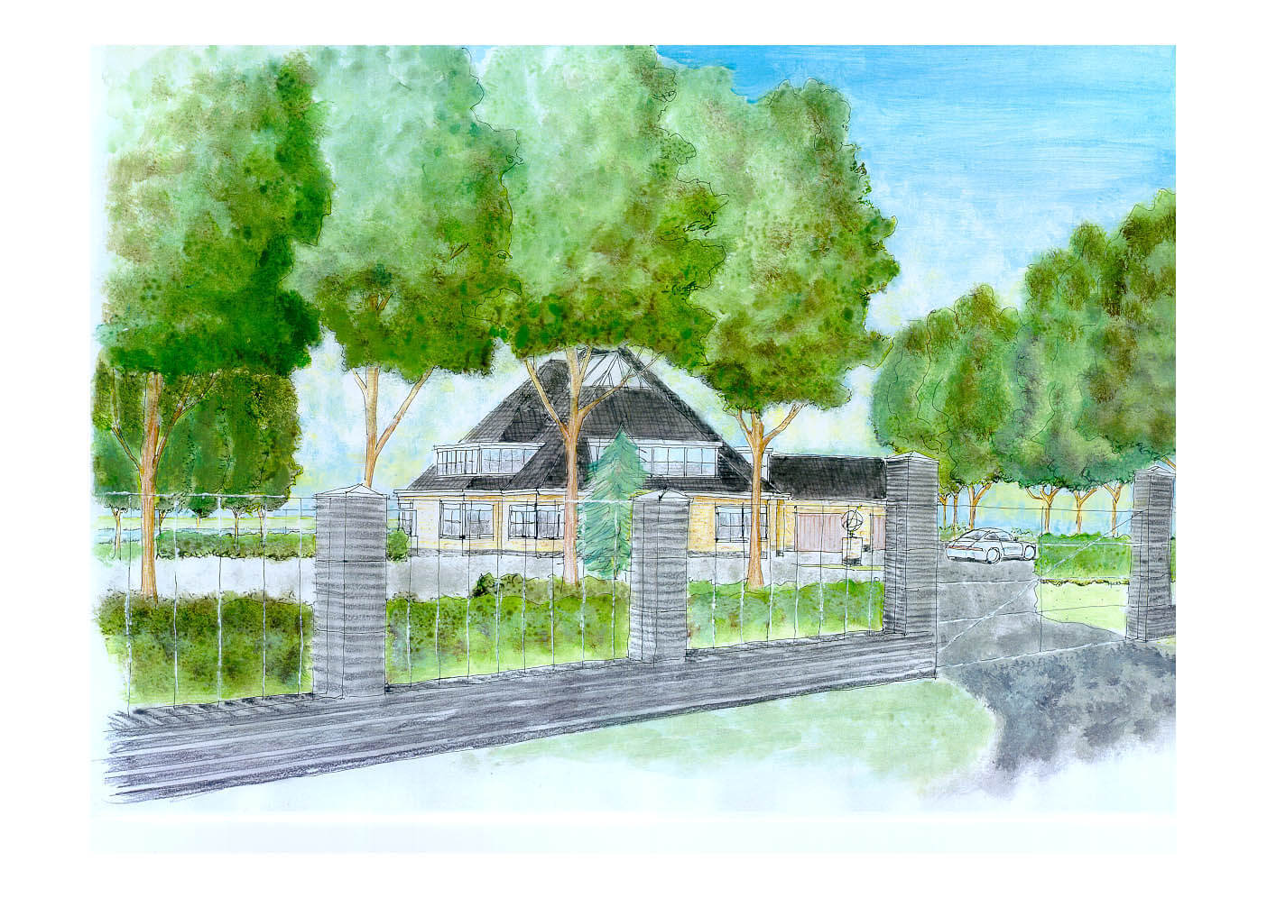 Duurzame-stolpboerderij-pyramide-dak-moderne-architect-Zijlstra-Schipper-Architecten-Wormer-Noord-Holland-artistimpression-2